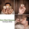 Medieval Viking Horn Shot Glasses Set of 3 Genuine Horn Accessory