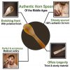 Medieval Authentic Horn Spoons Set of 4 Genuine Ox Horn