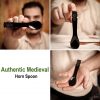 Authentic Medieval Horn Spoon Set of 4 Genuine Handcrafted Ox Horn
