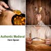 Medieval Viking Genuine Horn Spoon Set of 2 Functional Horn Accessory
