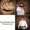 Medieval Viking Gun Powder Horn Functional Genuine Horn Accessory