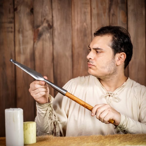 Medieval Blunt Spear Head Forged from Carbon Steel