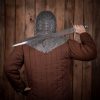 Flat Ring Chainmail Classic Coif, Riveted and Alternating, ID 9 mm, Mild Steel