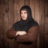Flat Ring Chainmail Classic Coif, Riveted and Alternating, ID 9 mm, Mild Steel