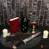 Viking Dagger with Tri Lobed Pure Solid Brass Pommel