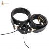 Leather Belt with Lustrous Steel Ring Genuine Leather Sword Hanging Belt