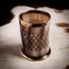 Medieval Viking Horn Shot Glass with Pure Brass Rim Handcrafted Genuine Ox Horn