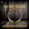 Viking Fenrir Wolf Torc Pure Solid Brass Neck Ring