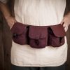 Medieval Triple Pouch Cotton Canvas Belt