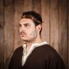 Princely Hunter Leather Headband With Pure Brass Mounts