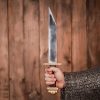 Viking Seax Dagger with Leather Scabbard