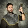 Algiz Protection Rune Drinking Horn With Brass Decoration Genuine Ox Horn