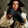 Pirate's Leather Pistol Frog Handcrafted Genuine Leathercraft
