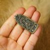 Ornate Celtic Antiqued Brass Viking Belt End Chape Functional Belt Accessory