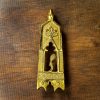 Closed Thistle Pure Solid Brass Belt End Chape