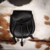 Medieval Sporran with Braided Tassels Handcrafted Genuine Leather