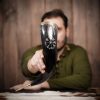 Medieval Viking Drinking Horn Genuine Ox Horn with Engraved Vegvisir