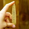 Celtic Knotwork Pure Solid Brass Belt End Chape Functional Clothing Accessory
