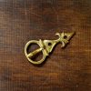 Fleur de Lis Pure Brass Belt Buckle of the Late Middle Ages
