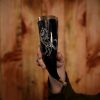 Stallion Drinking Horn with Pure Solid Brass Fittings Genuine Ox Horn
