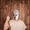 Greek hoplite Corinthian Steel Helmet with Leather Liner