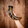 Medieval Viking Drinking Horn with Engraved Designs Handcrafted Genuine Ox Horn