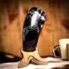 Roebuck Drinking Horn Engraved Handcrafted Genuine Ox Horn