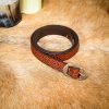 Medieval Leather Belt with Embossed Celtic Knotwork Design