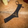 Medieval Leather Accessory with Antique Brass Mount