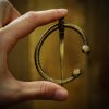 Intricate Penannular Antique Brass Brooch Functional Clothing Accessory