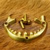 Pure Solid Brass Medieval Belt Mounts Set of 2 Functional Accessory
