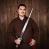 Late Medieval Sword with Red Scabbard Functional