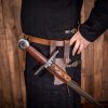 Medieval Leather Sword Frog with Adjustable Holder