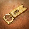 Medieval Closed Thistle Buckle Pure Solid Brass Belt Accessory