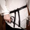 Medieval Sword Hanging Paired Belts Crafted from Genuine Leather