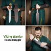 Viking Dagger with Tri Lobed Pure Solid Brass Pommel