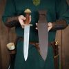 Viking Dagger with Tri Lobed Pure Solid Brass Pommel