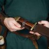 Viking Dagger with Tri Lobed Pure Solid Brass Pommel