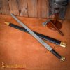 Viking Five-Lobed Sword with Pure Brass Pommel and Scabbard