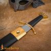 Viking Five-Lobed Sword with Pure Brass Pommel and Scabbard