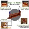 Single Tier Handcrafted Genuine Hardwood Sword and Axe Stand
