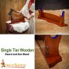 Single Tier Handcrafted Genuine Hardwood Sword and Axe Stand