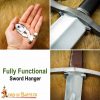 Fully Functional Steel Sword Hanger Handmade Accessory for Decoration