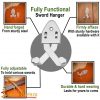 Fully Functional Steel Sword Hanger Handmade Accessory for Decoration