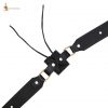 Leather Belt with Lustrous Steel Ring Genuine Leather Sword Hanging Belt