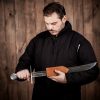 Late Medieval Functional Falchion Sword with Genuine Leather Sheath