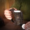 Medieval Viking Horn Tankard Beer Mug Handcrafted Genuine Buffalo Horn