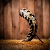 Iron Hand Forged Drinking Horn Rack Rustic Medieval Accessory