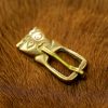Pure Solid Brass Historic Saxon Buckle Functional Belt Accessory