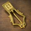 Solid Brass Lyre Shaped Late Medieval Buckle c 1360 - 1420